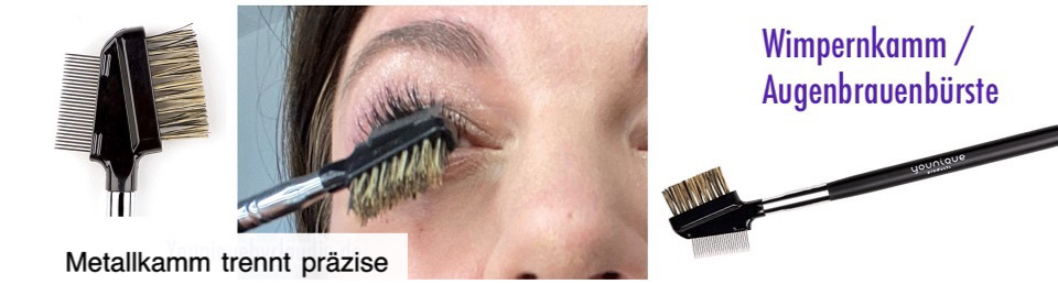 Younique Wimpernkamm Augenbrauenbürste Erfahrung 