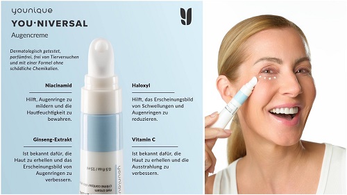 Younique Youniversal Augencreme mit Applikator Inhaltsstoffe