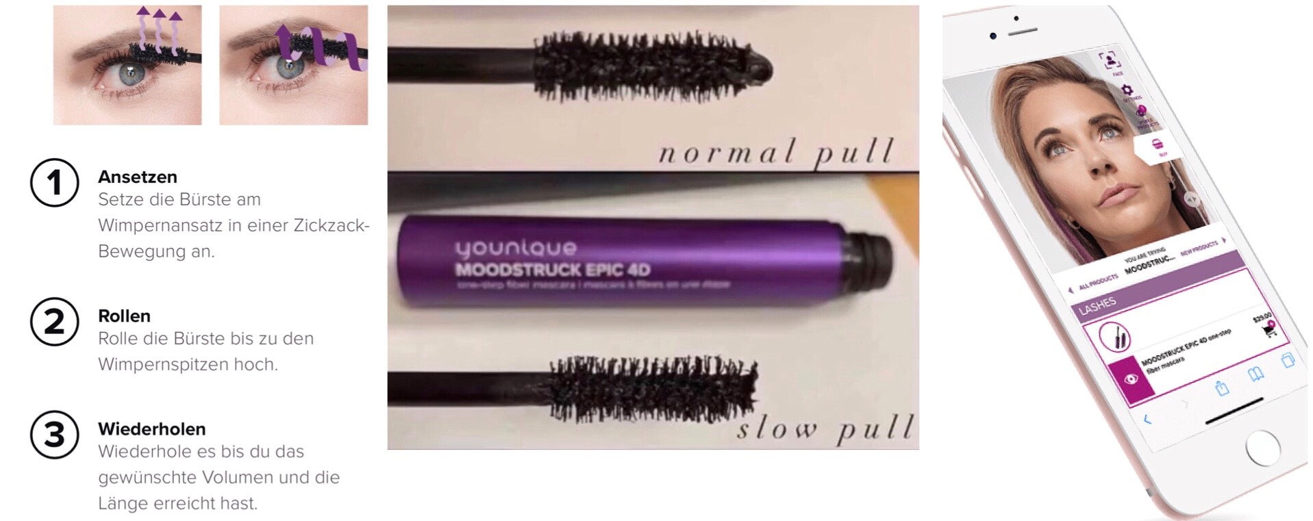 Younique 4d Mascara Zickzack Auftragen