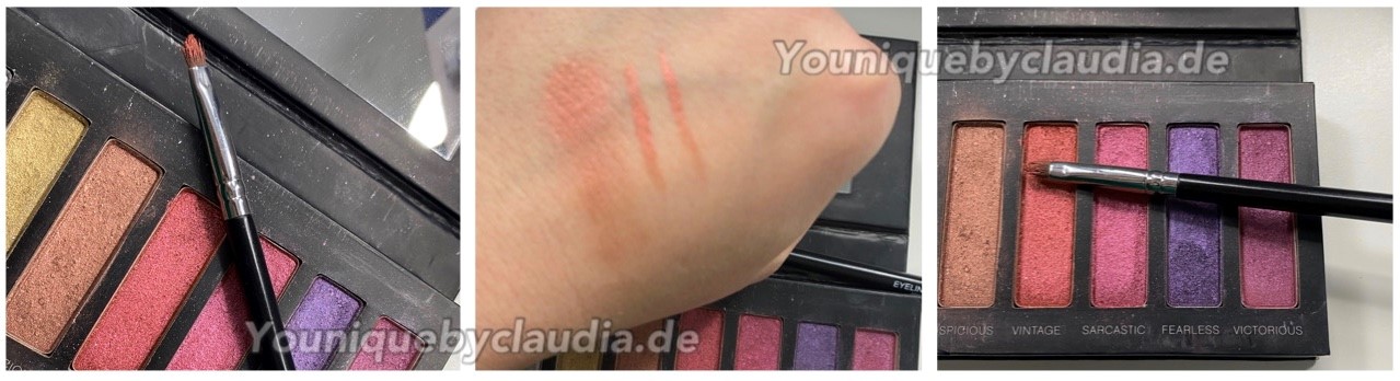 Younique 6 Lidschatten als EyeLiner