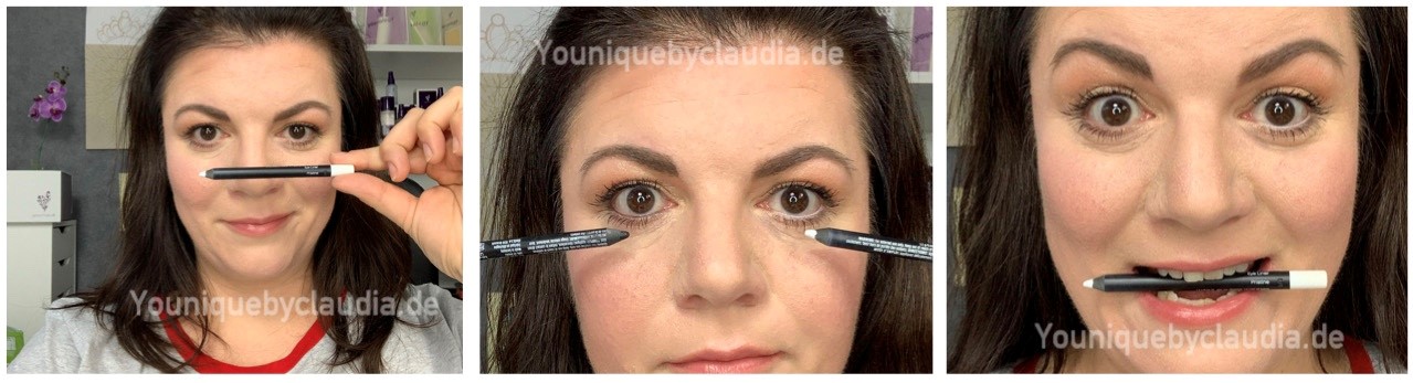 Younique Eyeliner weiß versus schwarz Wasserlinie