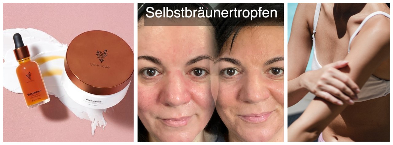 Younique Beachfront Selbstbräuner Pflege für langen Teint Tanning Drops Erfahrungsbericht Tipps und Tricks
