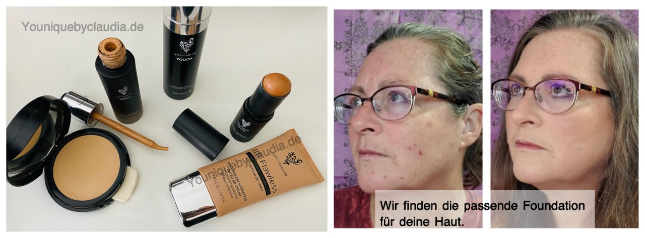 Younique Erfahrungsbericht Foundation Makeup serumfoundation vorher nachher