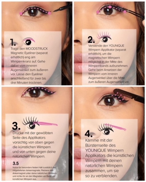 Younique Magnetische Wimpern Magnetic Lashes Eyeliner Anwendung Schritte Erfahrungsbericht