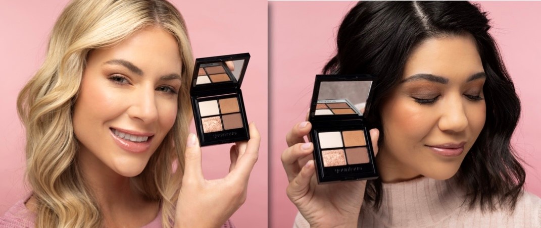 Younique Moodstruck Essential Palette warme Farbtöne aufgetragen