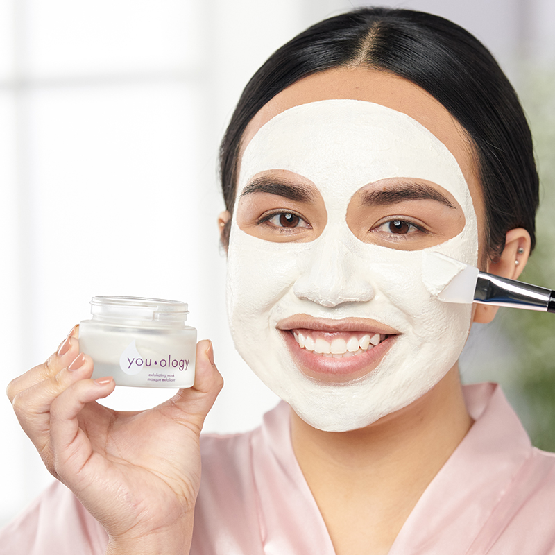 Younique Youology Gesichtspeeling Maske Anwendung