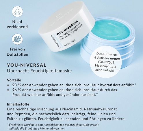 Younique Youology Youniversal Übernacht Feuchtigkeitsmaske